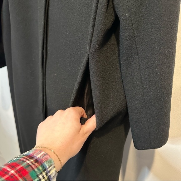 Vintage Forecaster of Boston Women’s High-Neck 100% Pure Wool Black Long Coat 12 - Picture 8 of 12